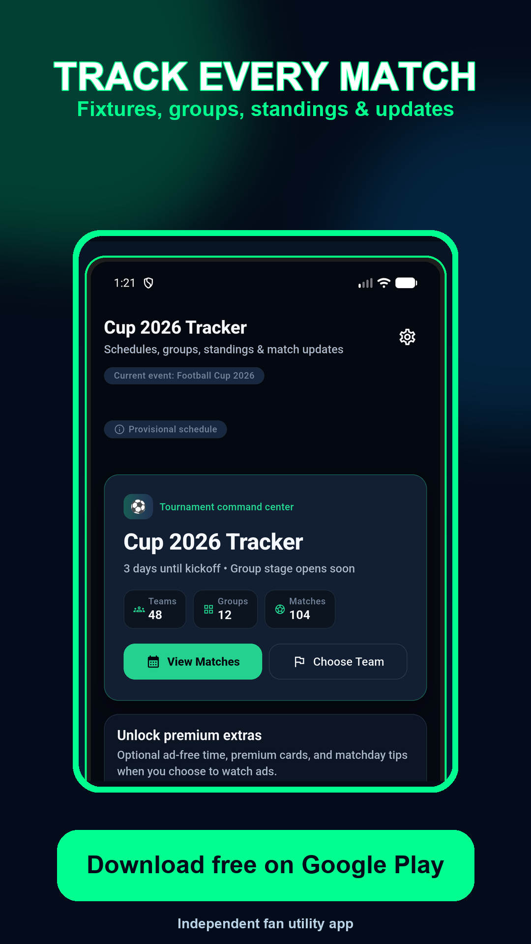 Football Cup 2026 Matches screenshot