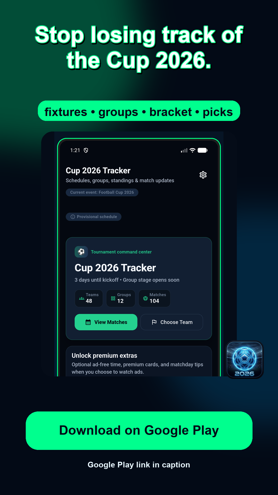 Football Cup 2026 Matches screenshot